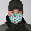 Cupcake Blue Pattern Print Face Mask-grizzshop