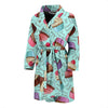 Cupcake Blue Pattern Print Men Long Robe-grizzshop