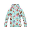 Cupcake Blue Pattern Print Men Pullover Hoodie-grizzshop