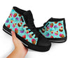 Cupcake Blue Pattern Print Men Women's High Top Shoes-grizzshop