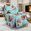 Cupcake Blue Pattern Print Recliner Cover-grizzshop