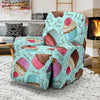 Cupcake Blue Pattern Print Recliner Cover-grizzshop