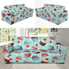 Cupcake Blue Pattern Print Sofa Covers-grizzshop