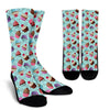 Cupcake Blue Pattern Print Unisex Crew Socks-grizzshop