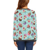 Cupcake Blue Pattern Print Women's Sweatshirt-grizzshop