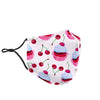 Cupcake Cherry Pattern Print Face Mask-grizzshop