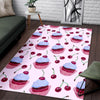 Cupcake Cherry Pattern Print Floor Mat-grizzshop