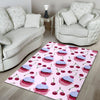 Cupcake Cherry Pattern Print Floor Mat-grizzshop