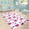 Cupcake Cherry Pattern Print Floor Mat-grizzshop