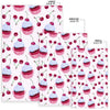 Cupcake Cherry Pattern Print Floor Mat-grizzshop