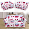 Cupcake Cherry Pattern Print Loveseat Cover-grizzshop