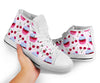 Cupcake Cherry Pattern Print Men Women's High Top Shoes-grizzshop