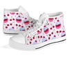 Cupcake Cherry Pattern Print Men Women's High Top Shoes-grizzshop