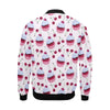 Cupcake Cherry Pattern Print Men's Bomber Jacket-grizzshop