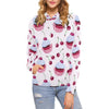 Cupcake Cherry Pattern Print Women Pullover Hoodie-grizzshop