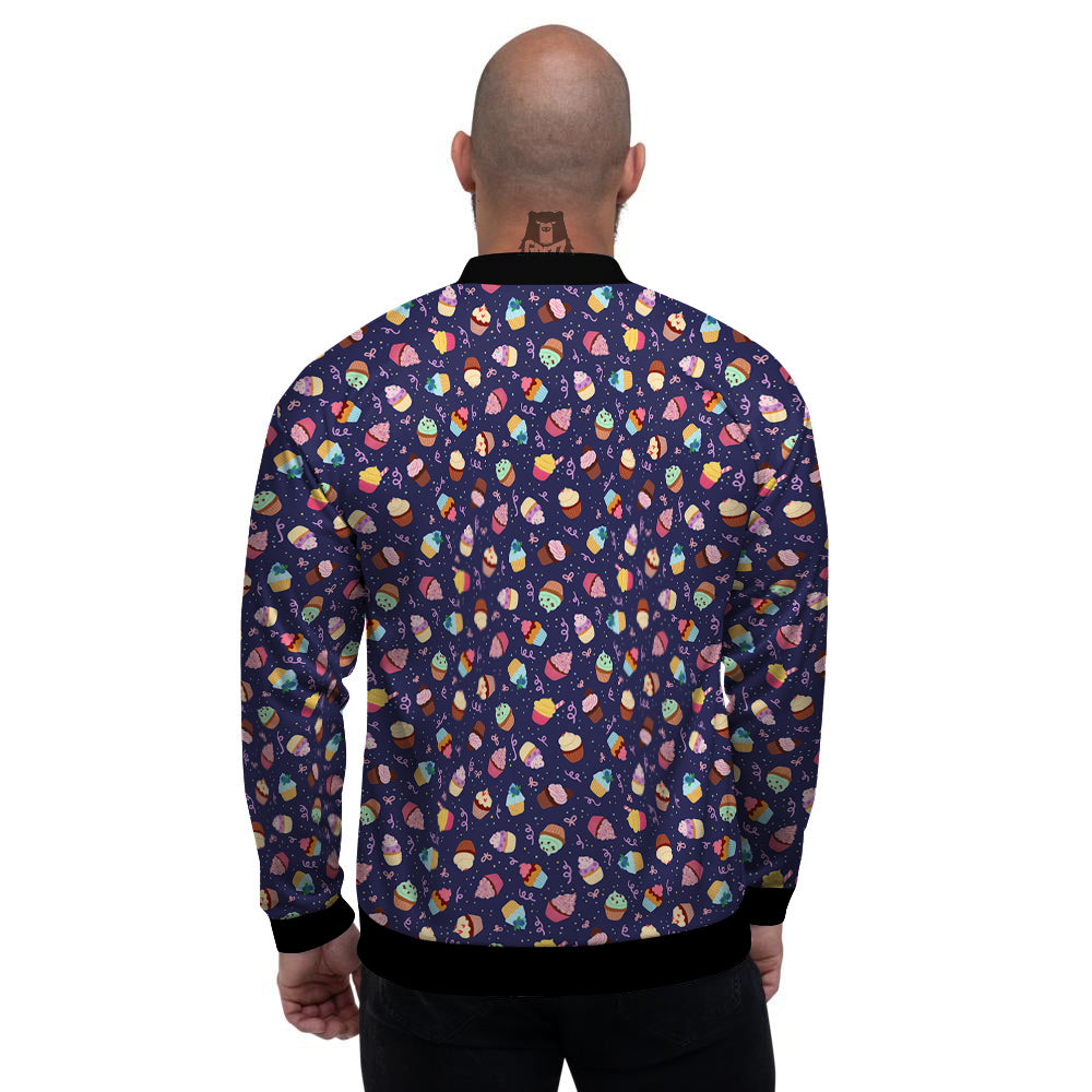 Cupcake Cute Print Pattern Men's Bomber Jacket-grizzshop
