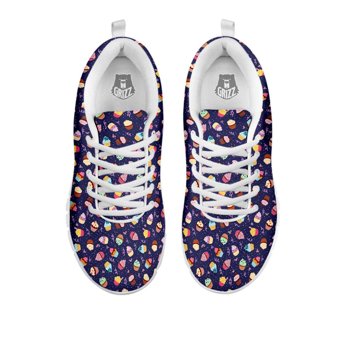 Cupcake Cute Print Pattern White Sneaker-grizzshop