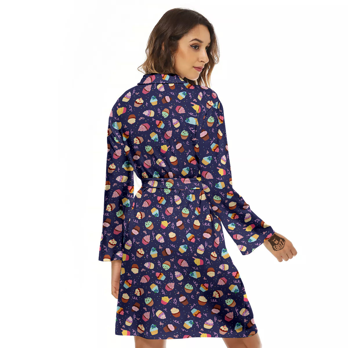 Cupcake Cute Print Pattern Women's Robe-grizzshop
