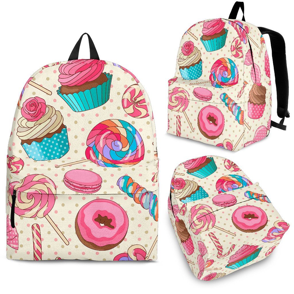 Cupcake Dessert Pattern Print Backpack-grizzshop