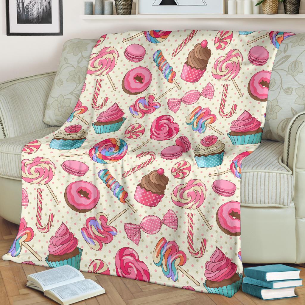 Cupcake Dessert Pattern Print Blanket-grizzshop