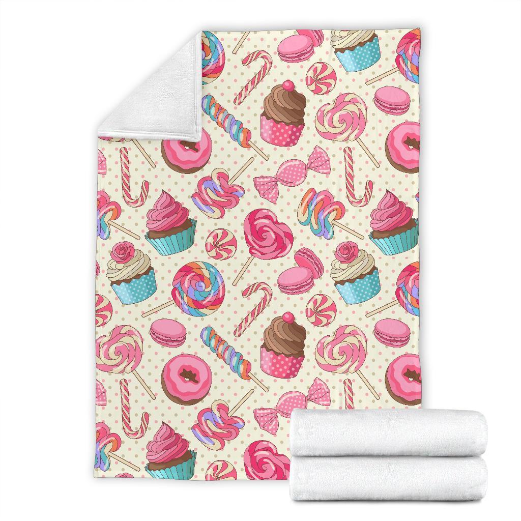 Cupcake Dessert Pattern Print Blanket-grizzshop