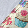 Cupcake Dessert Pattern Print Blanket-grizzshop