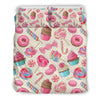 Cupcake Dessert Pattern Print Duvet Cover Bedding Set-grizzshop