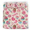 Cupcake Dessert Pattern Print Duvet Cover Bedding Set-grizzshop