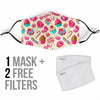 Cupcake Dessert Pattern Print Face Mask-grizzshop