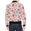 Cupcake Dessert Pattern Print Men's Bomber Jacket-grizzshop