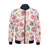 Cupcake Dessert Pattern Print Men's Bomber Jacket-grizzshop