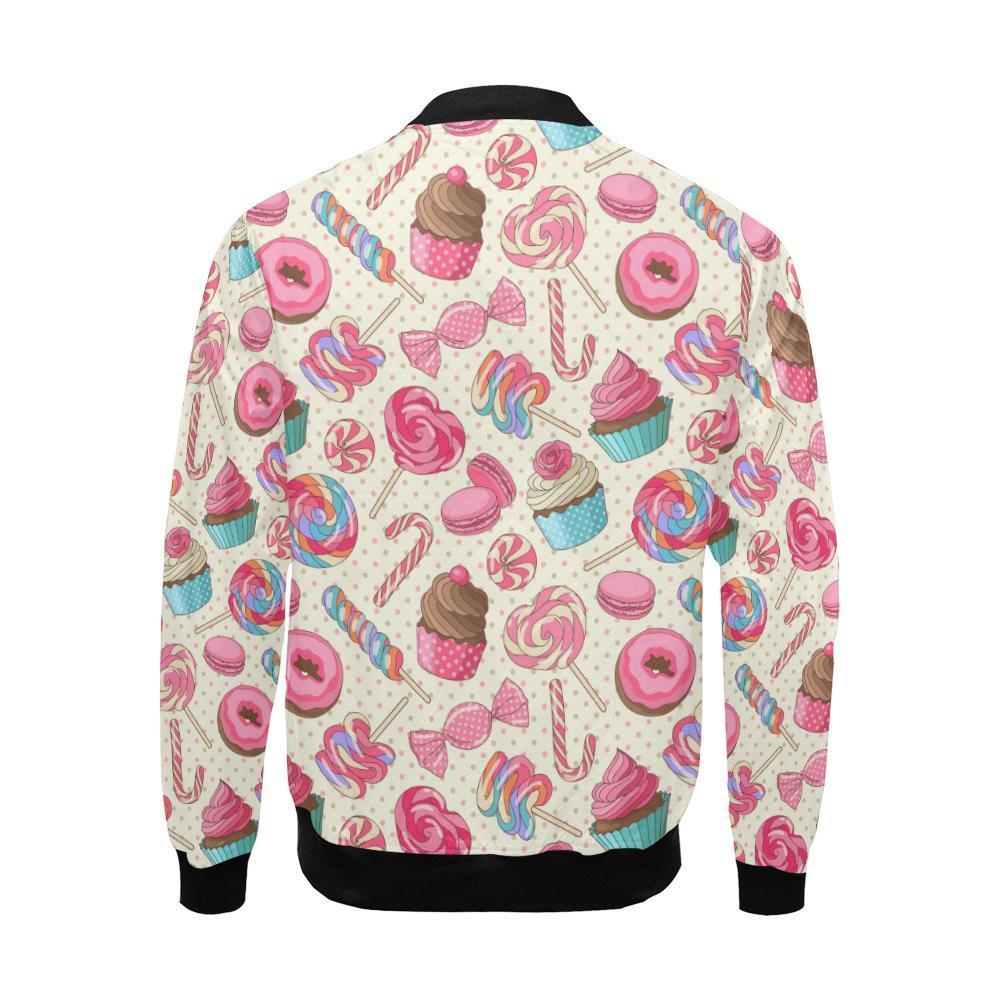 Cupcake Dessert Pattern Print Men's Bomber Jacket-grizzshop