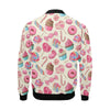 Cupcake Dessert Pattern Print Men's Bomber Jacket-grizzshop