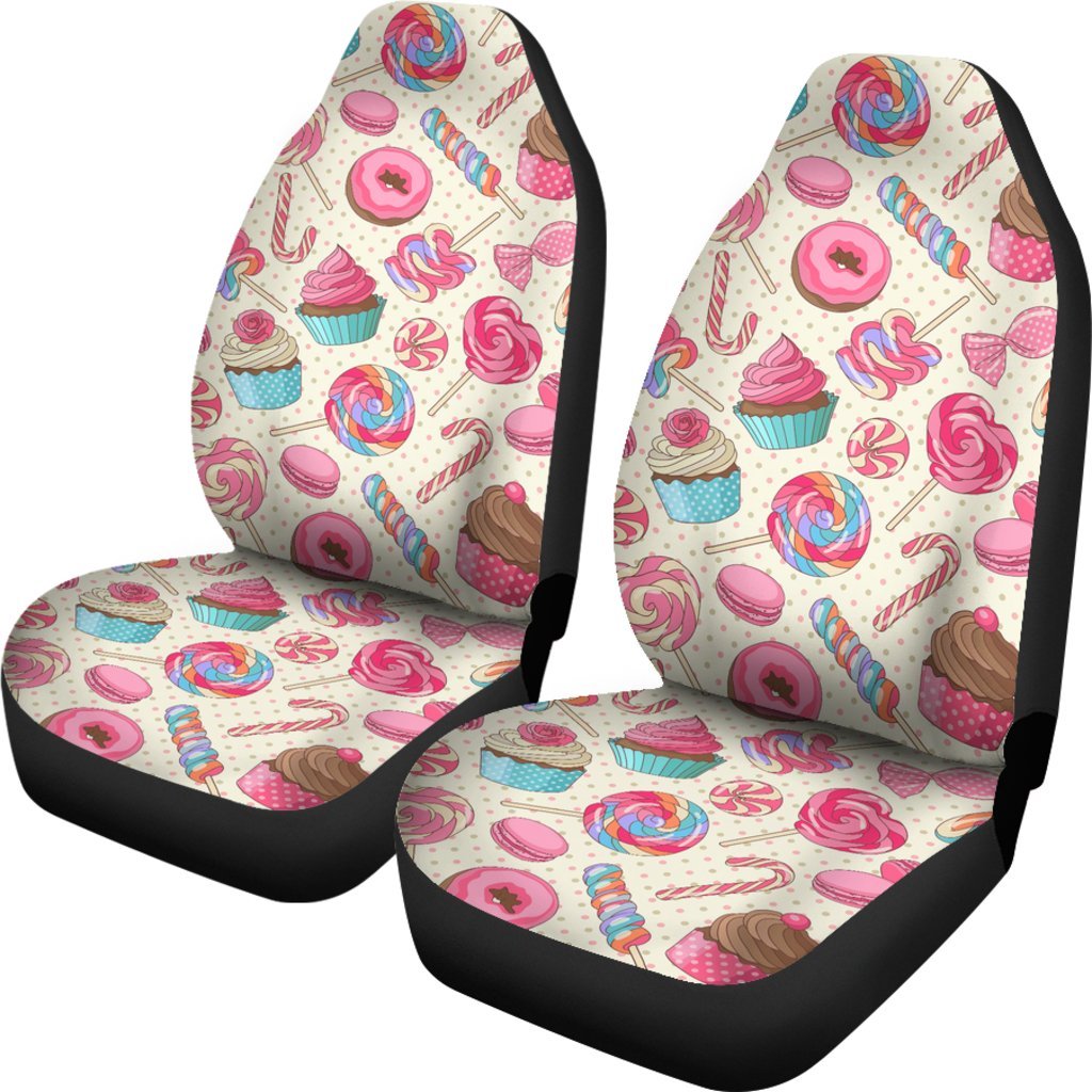 Cupcake Dessert Pattern Print Universal Fit Car Seat Cover-grizzshop