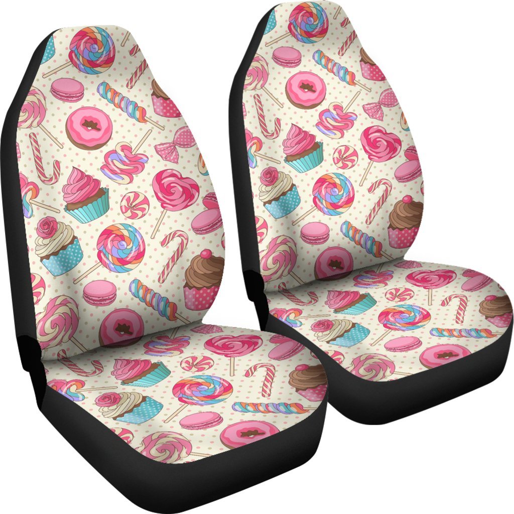 Cupcake Dessert Pattern Print Universal Fit Car Seat Cover-grizzshop