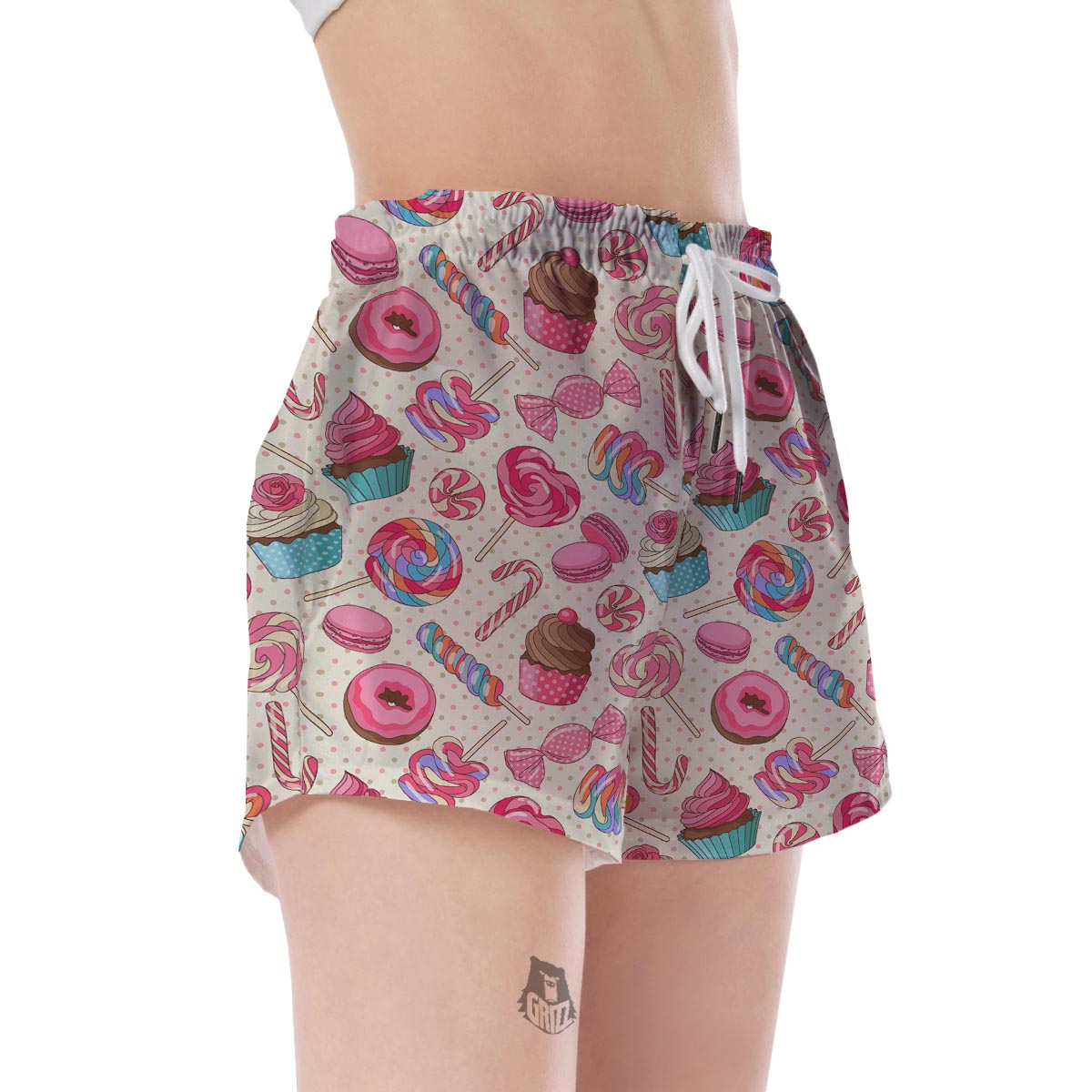 Cupcake Dessert Pattern Print Women's Shorts-grizzshop
