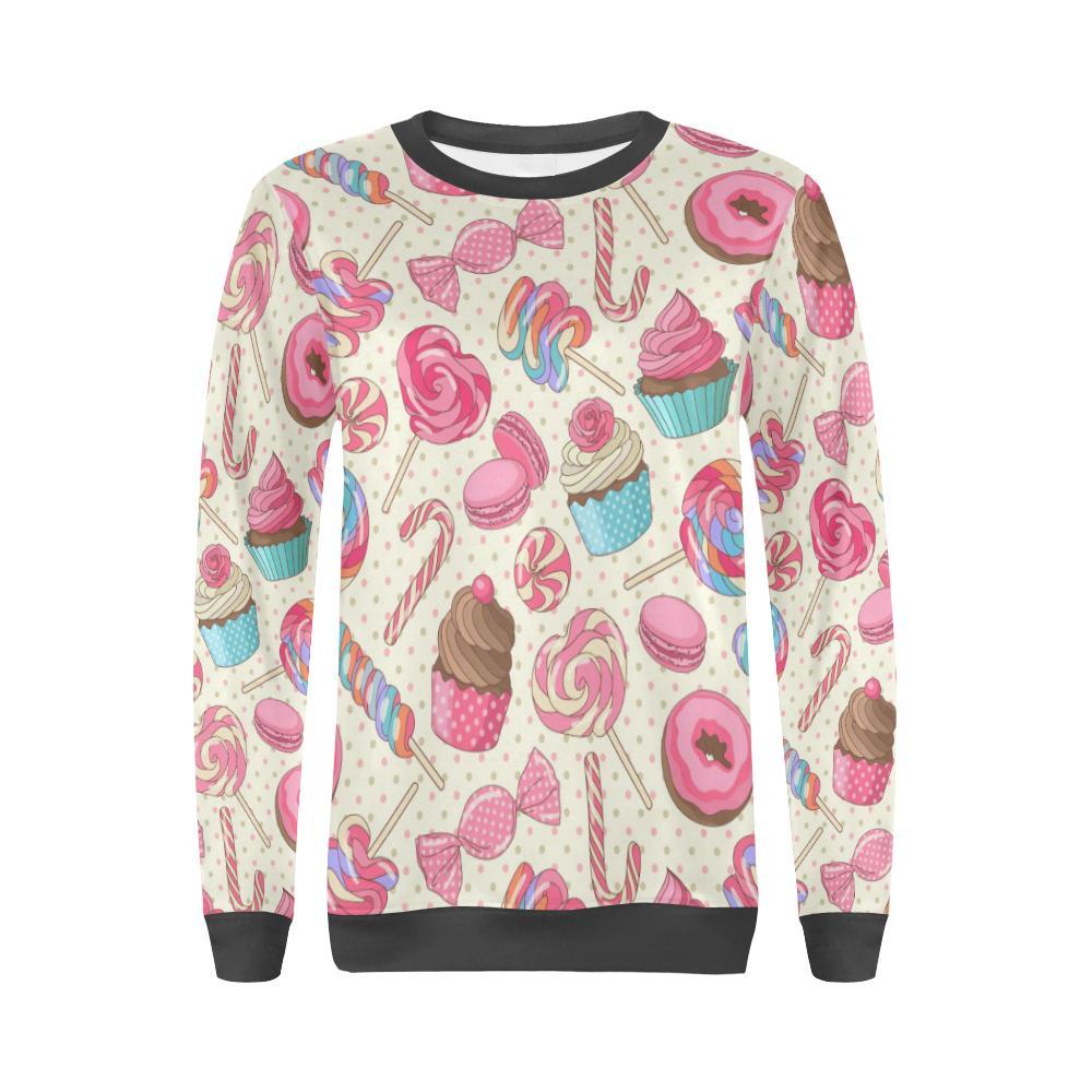 Cupcake Dessert Pattern Print Women's Sweatshirt-grizzshop