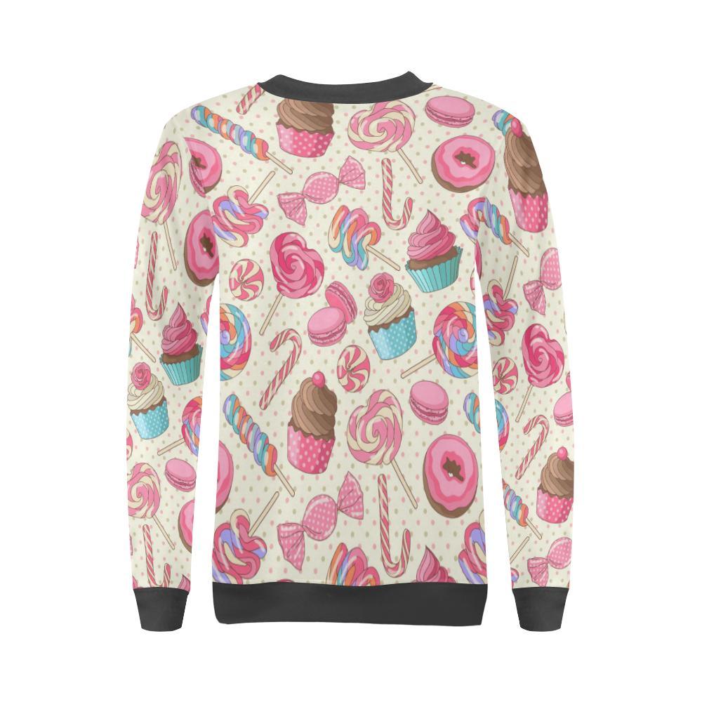 Cupcake Dessert Pattern Print Women's Sweatshirt-grizzshop