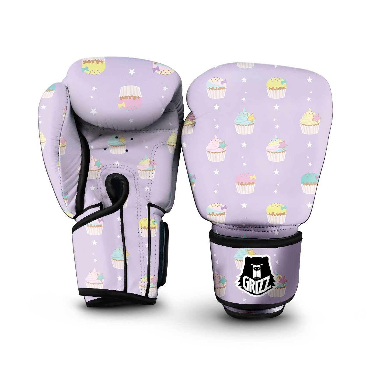 Cupcake Pastel Print Pattern Boxing Gloves-grizzshop