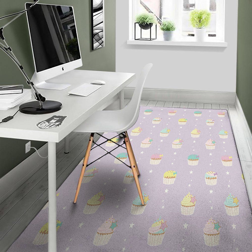 Cupcake Pastel Print Pattern Floor Mat-grizzshop