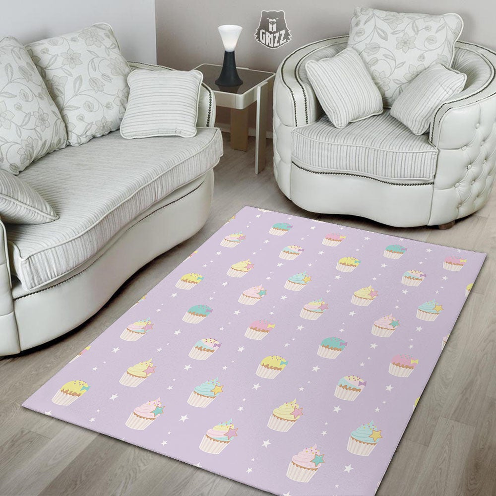 Cupcake Pastel Print Pattern Floor Mat-grizzshop