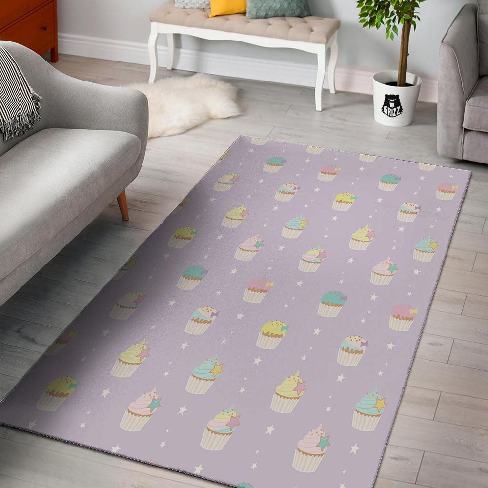 Cupcake Pastel Print Pattern Floor Mat-grizzshop