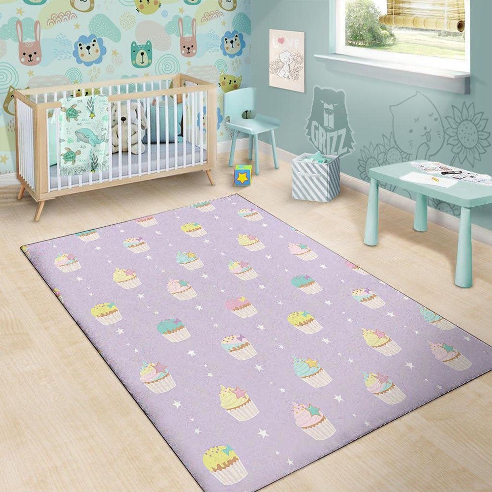 Cupcake Pastel Print Pattern Floor Mat-grizzshop