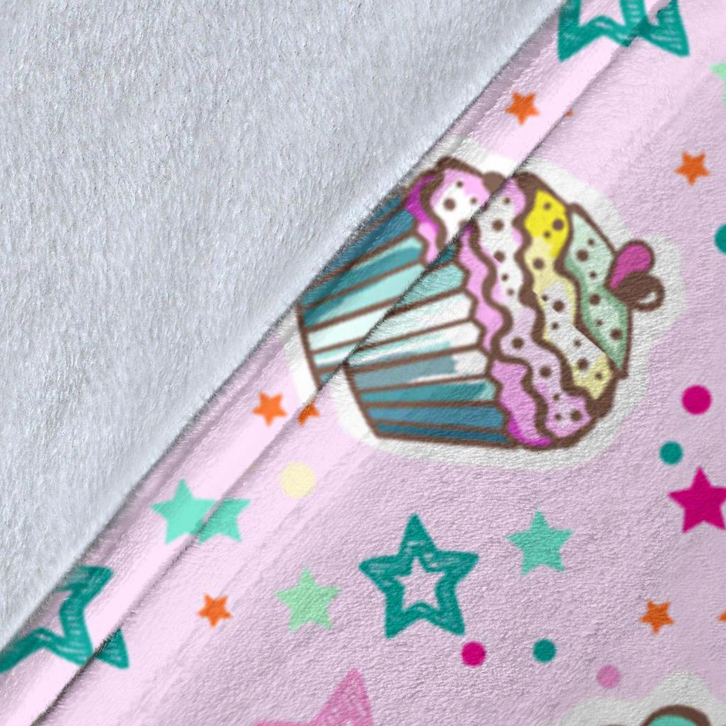 Cupcake Pattern Print Blanket-grizzshop