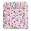 Cupcake Pattern Print Duvet Cover Bedding Set-grizzshop