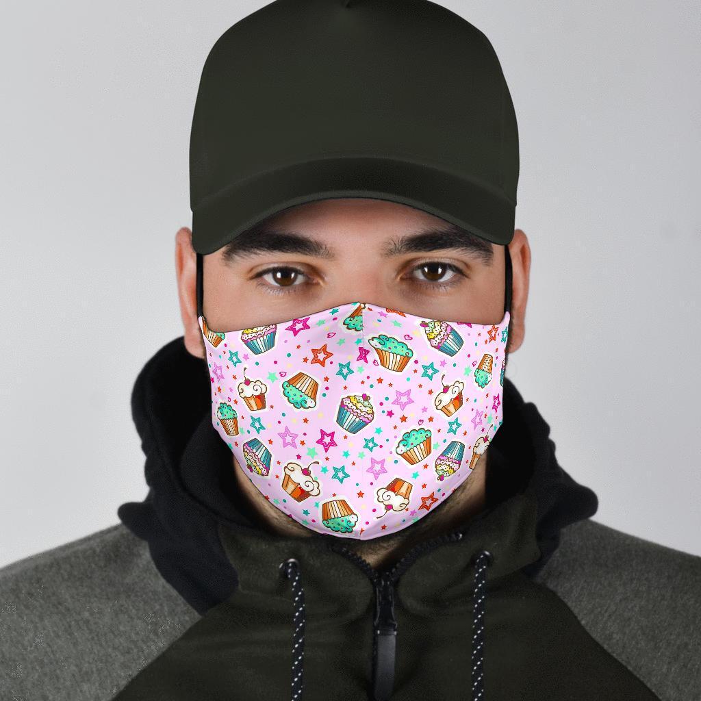 Cupcake Pattern Print Face Mask-grizzshop