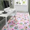 Cupcake Pattern Print Floor Mat-grizzshop