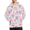 Cupcake Pattern Print Men Pullover Hoodie-grizzshop