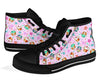 Cupcake Pattern Print Men Women's High Top Shoes-grizzshop