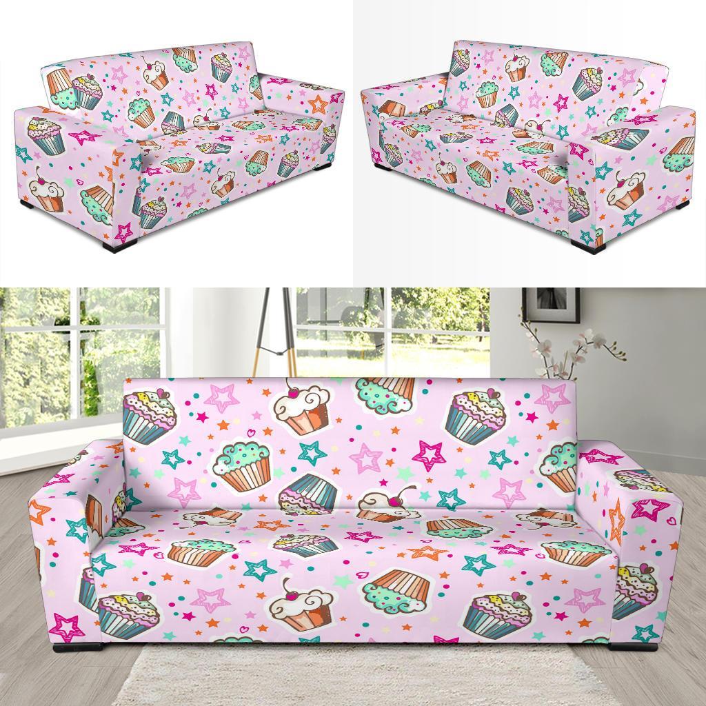 Cupcake Pattern Print Sofa Covers-grizzshop